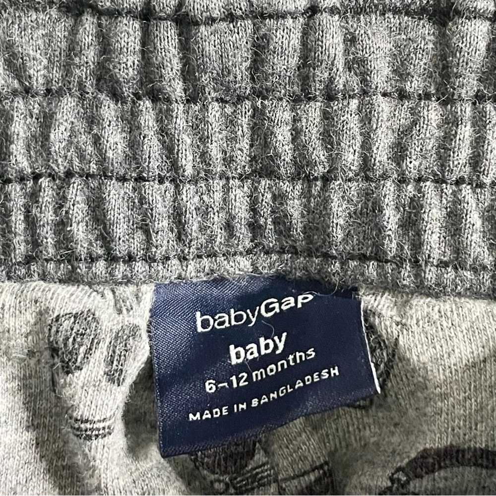 BABY GAP Infant Vintage Audio Cotton Lined Elastic Waist Cargo Pants